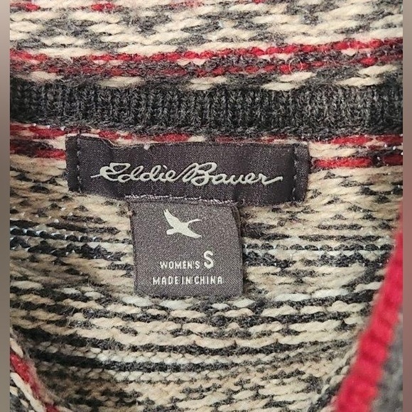 EDDIE BAUER fair aisle funnel neck sweater tunic size S Womens Casual Pullover - Picture 3 of 5